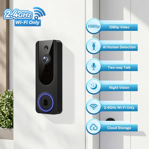 Save 71% on Cookedixo 1080P Wireless Video Doorbell Camera - Image 2