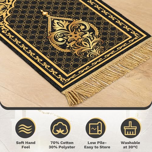 Islamic Prayer Mat Set with Gift Box, Beads & Compass - $12.99 - Image 5