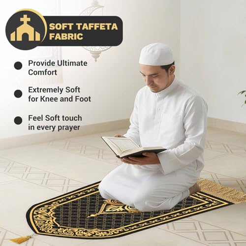 Islamic Prayer Mat Set with Gift Box, Beads & Compass - $12.99 - Image 6