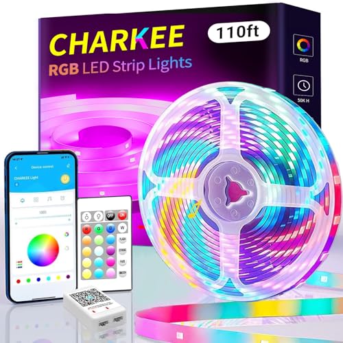 Save 36% on CHARKEE 110FT RGB LED Strip Lights with Music Sync