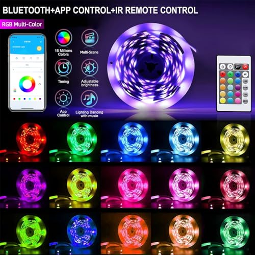 Save 36% on CHARKEE 110FT RGB LED Strip Lights with Music Sync - Image 5