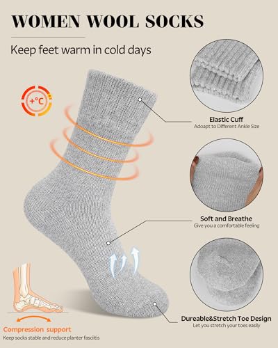 42% Off YSense Women's Wool Winter Boot Socks - Image 2