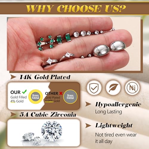 57% Off Fansilver Hypoallergenic Gold Earrings for Sensitive Ears - Image 5