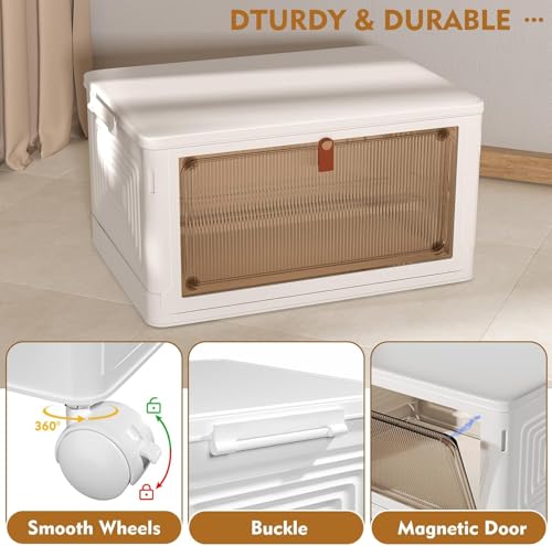 Save 41% on YFXCVSL 4-Tier Stackable Storage Bins with Wheels - Image 5