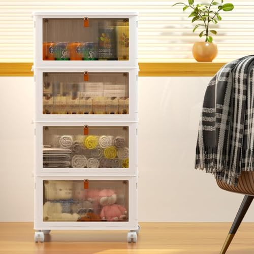 Save 41% on YFXCVSL 4-Tier Stackable Storage Bins with Wheels - Image 6