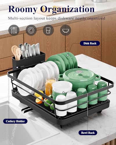 Save 28% on Kitsure's Compact Stainless Steel Dish Drying Rack - Image 2