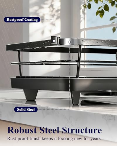 Save 28% on Kitsure's Compact Stainless Steel Dish Drying Rack - Image 6