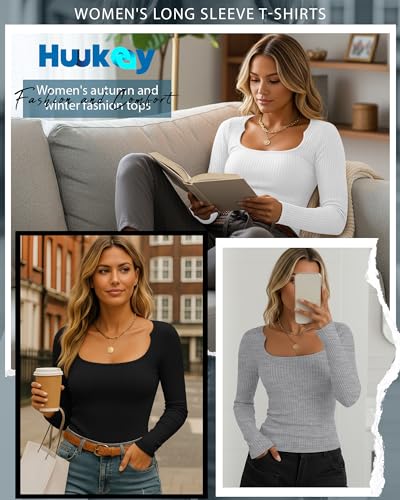 53% Off Huukeay 3-Pack Women's Long Sleeve Crop Tops - Image 3