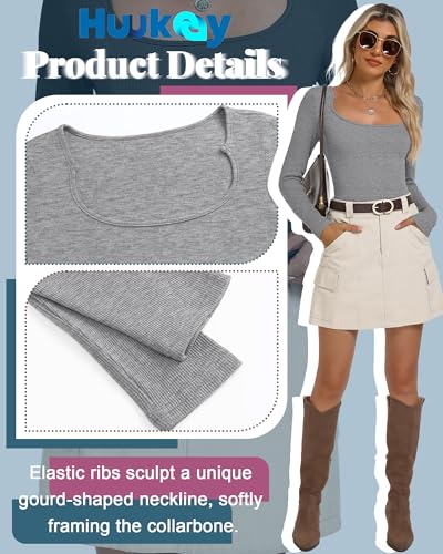 53% Off Huukeay 3-Pack Women's Long Sleeve Crop Tops - Image 5