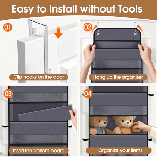 Save 33% on WISELIFE Over-The-Door Organizer with Clear Pockets - Image 3