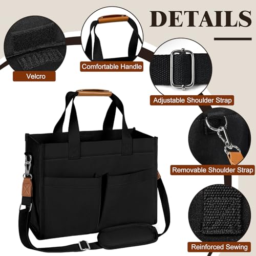 50% Off Canvas Tote Bag for Women with Laptop Compartment - Image 5