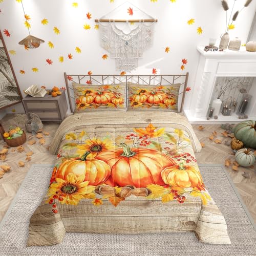 Queen Fall Harvest Comforter Set - Price Drop to $12.99 - Image 1