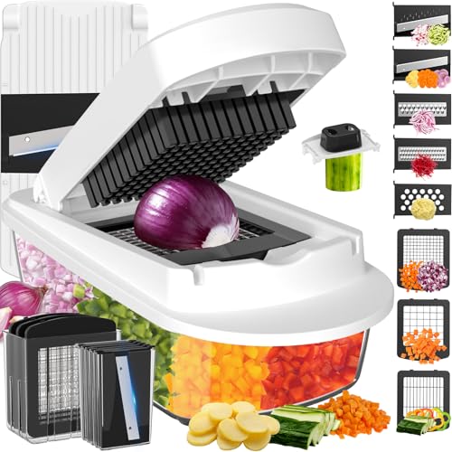 Save 12% on Ukeetap 8-Blade Vegetable Chopper with Container - Image 1