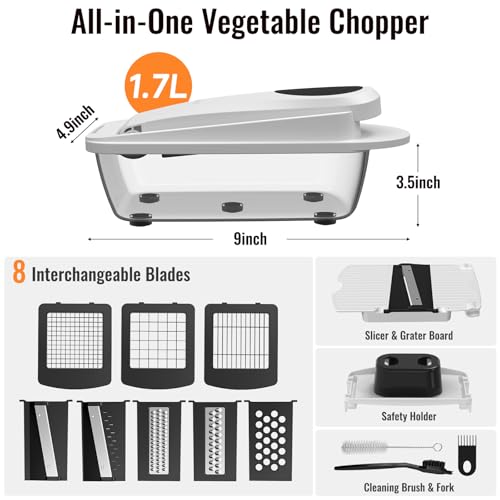 Save 12% on Ukeetap 8-Blade Vegetable Chopper with Container - Image 2