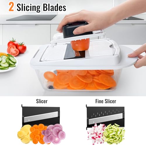 Save 12% on Ukeetap 8-Blade Vegetable Chopper with Container - Image 5