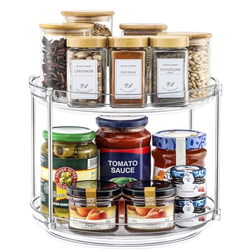 Save 38% on LANDNEOO 2-Tier Acrylic Lazy Susan Organizer