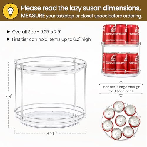 Save 38% on LANDNEOO 2-Tier Acrylic Lazy Susan Organizer - Image 2