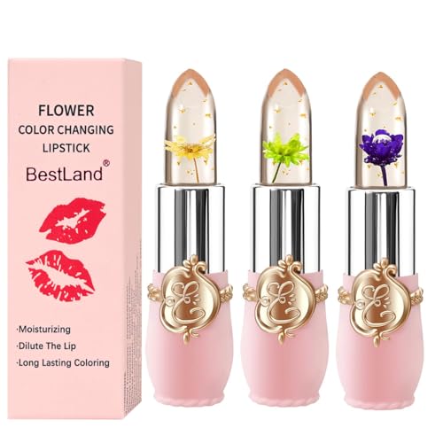 Save 20% on BestLand Flower Jelly Lipstick Set (3-Piece) - Image 1