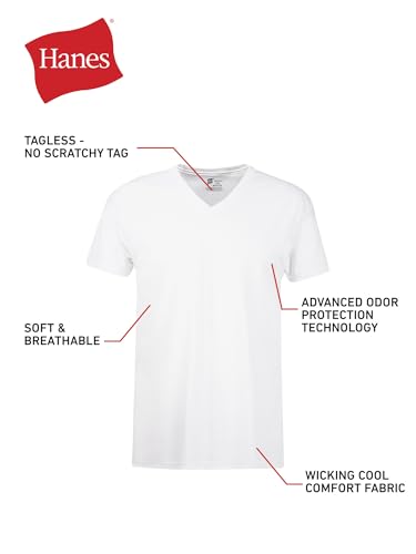 Save 25% on Hanes Men's V-Neck Cotton Undershirt Pack - Image 6