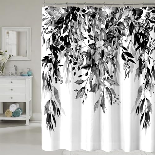 Price Drop on Black Eucalyptus Shower Curtain Set - $16.99 - Image 1