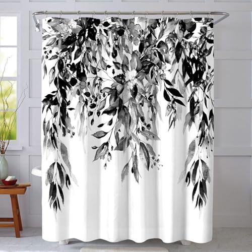 Price Drop on Black Eucalyptus Shower Curtain Set - $16.99 - Image 2