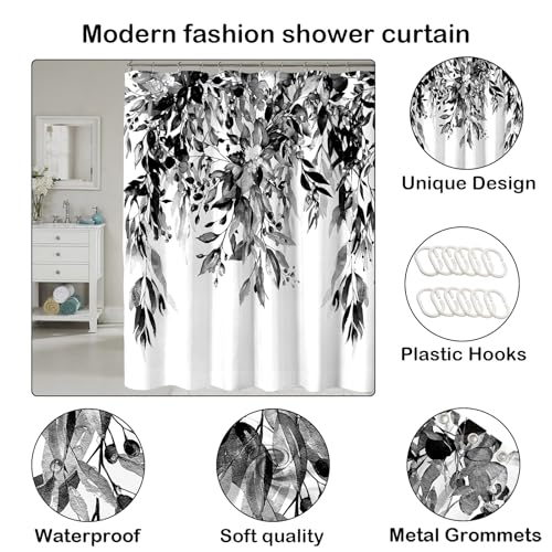 Price Drop on Black Eucalyptus Shower Curtain Set - $16.99 - Image 3