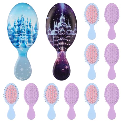 Save 69% on 12-Pack Snowflake Hair Brushes for Girls
