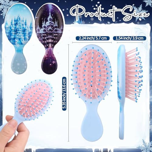 Save 69% on 12-Pack Snowflake Hair Brushes for Girls - Image 2