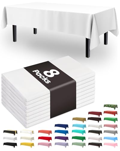 Save 20% on Pureegg 8-Pack Disposable Plastic Tablecloths