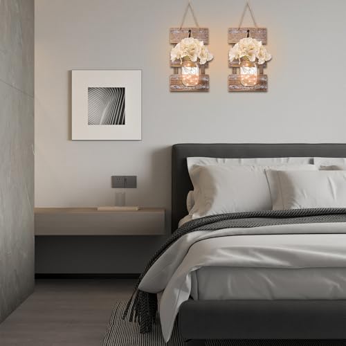 50% Off Farmhouse Mason Jar Wall Sconce with LED Lights - Image 3