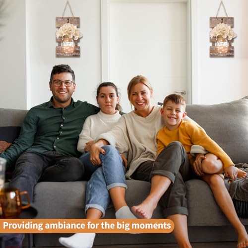 50% Off Farmhouse Mason Jar Wall Sconce with LED Lights - Image 5