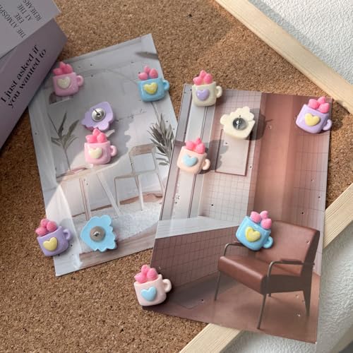 50% Off Strawberry Heart Push Pins - 50 Resin Tacks for Boards - Image 6