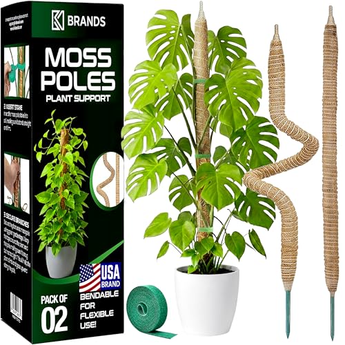 38% Off 2-Pack Bendable Moss Poles for Climbing Houseplants - Image 1