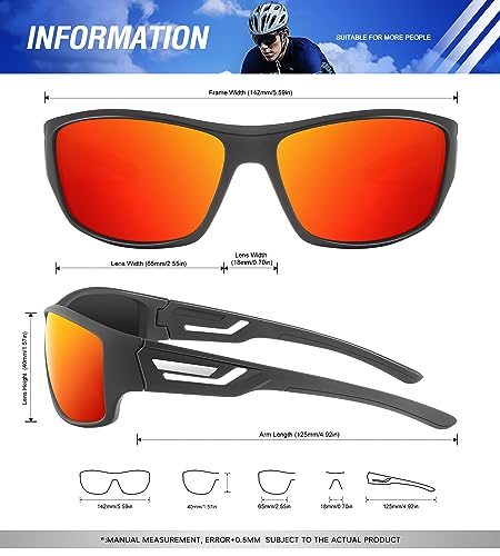 50% Off KALIYADI Polarized Sports Sunglasses for Men - Image 5