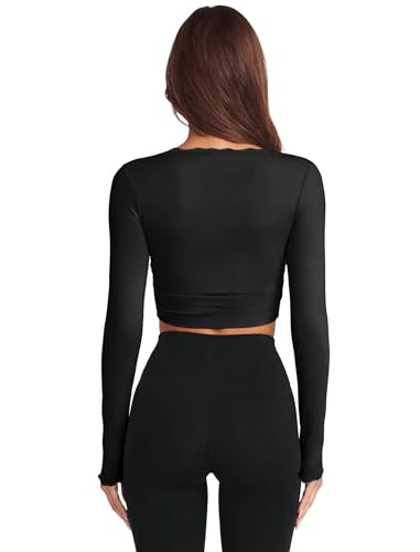 Save on NIASHOT Women's Long Sleeve Wrap Top for Pilates & Dance - Image 3