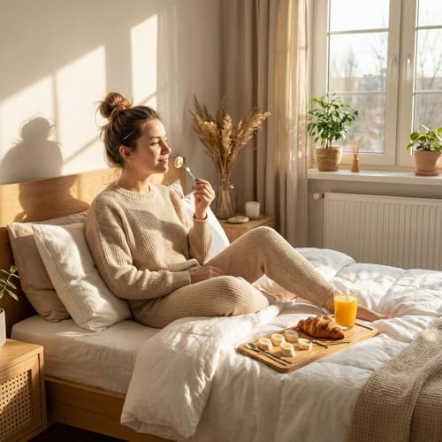 50% Off Bamboo Serving Tray Set with Fork & Spoon - Image 2