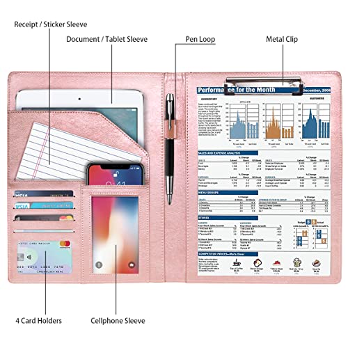 50% Off WAVEYU Marble Leather Padfolio Clipboard Portfolio - Image 4