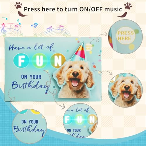 50% Off Musical Light-Up Birthday Card for Cat Lovers - Image 2