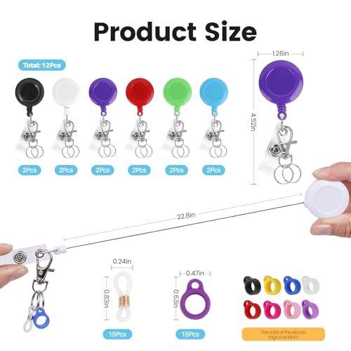 50% Off Retractable Pen Holders & Badge Reels (12-Pack) - Image 2