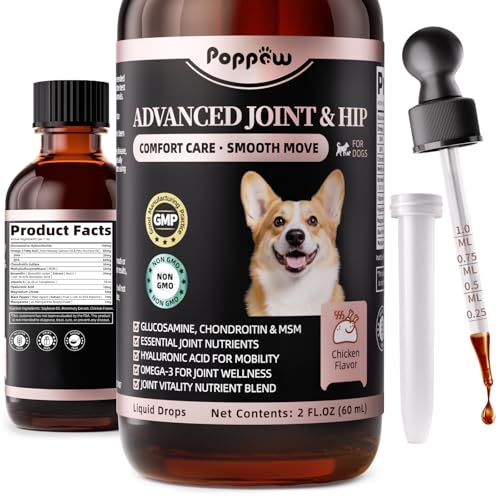 POPPAW Dog Joint Supplement Drops - 10-in-1 Formula - Image 1