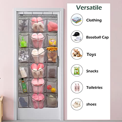 Over-the-Door Shoe Organizer with 18 Pockets - Space Saver - Image 2