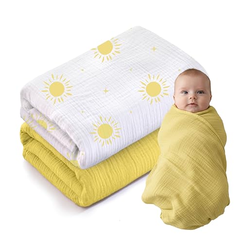 50% Off LILY O LAUREL Muslin Swaddle Baby Blankets, Pack of 2