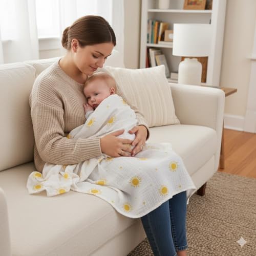 50% Off LILY O LAUREL Muslin Swaddle Baby Blankets, Pack of 2 - Image 6