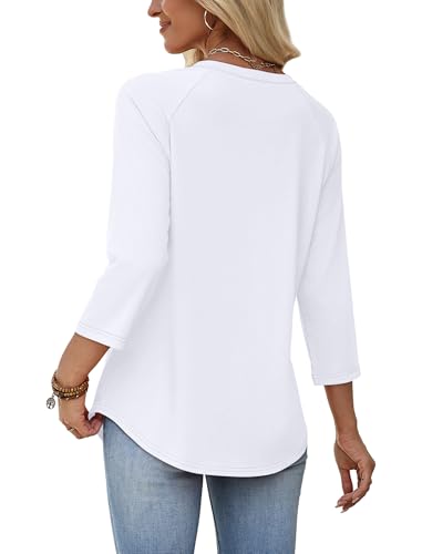 58% Off WIHOLL Women's 3/4 Sleeve Casual Blouse Tops - Image 5