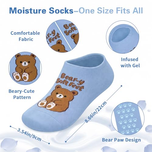 Bear Gel Moisturizing Socks for Dry Feet - Use Code KR9YA4TN - Image 3