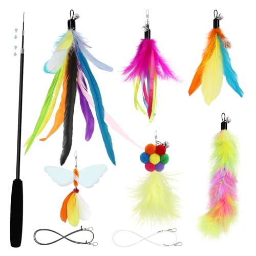 50% Off SONGWAY Cat Wand Toy Set with Feather Refills - Image 1