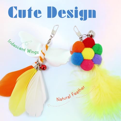 50% Off SONGWAY Cat Wand Toy Set with Feather Refills - Image 3