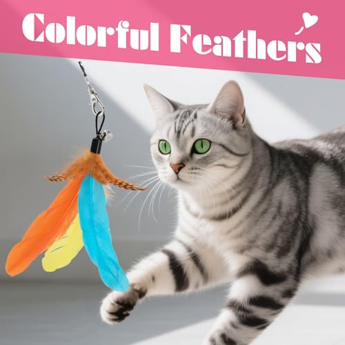 50% Off SONGWAY Cat Wand Toy Set with Feather Refills - Image 6