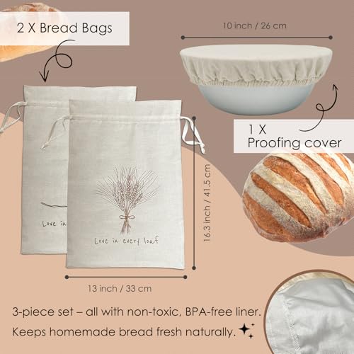 15% Off Reusable Linen Bread Bags for Homemade Sourdough - Image 2
