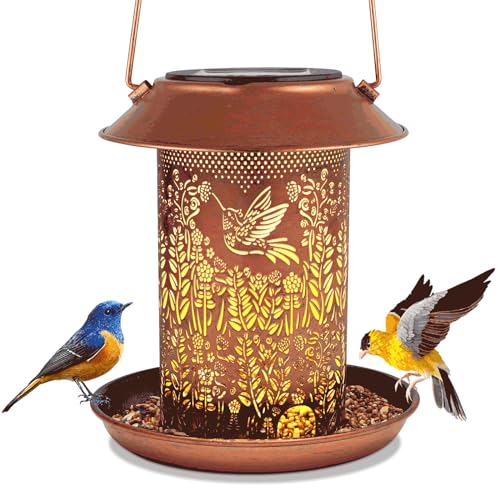 30% Off Solar Lantern Bird Feeder for Garden Decor - Image 1